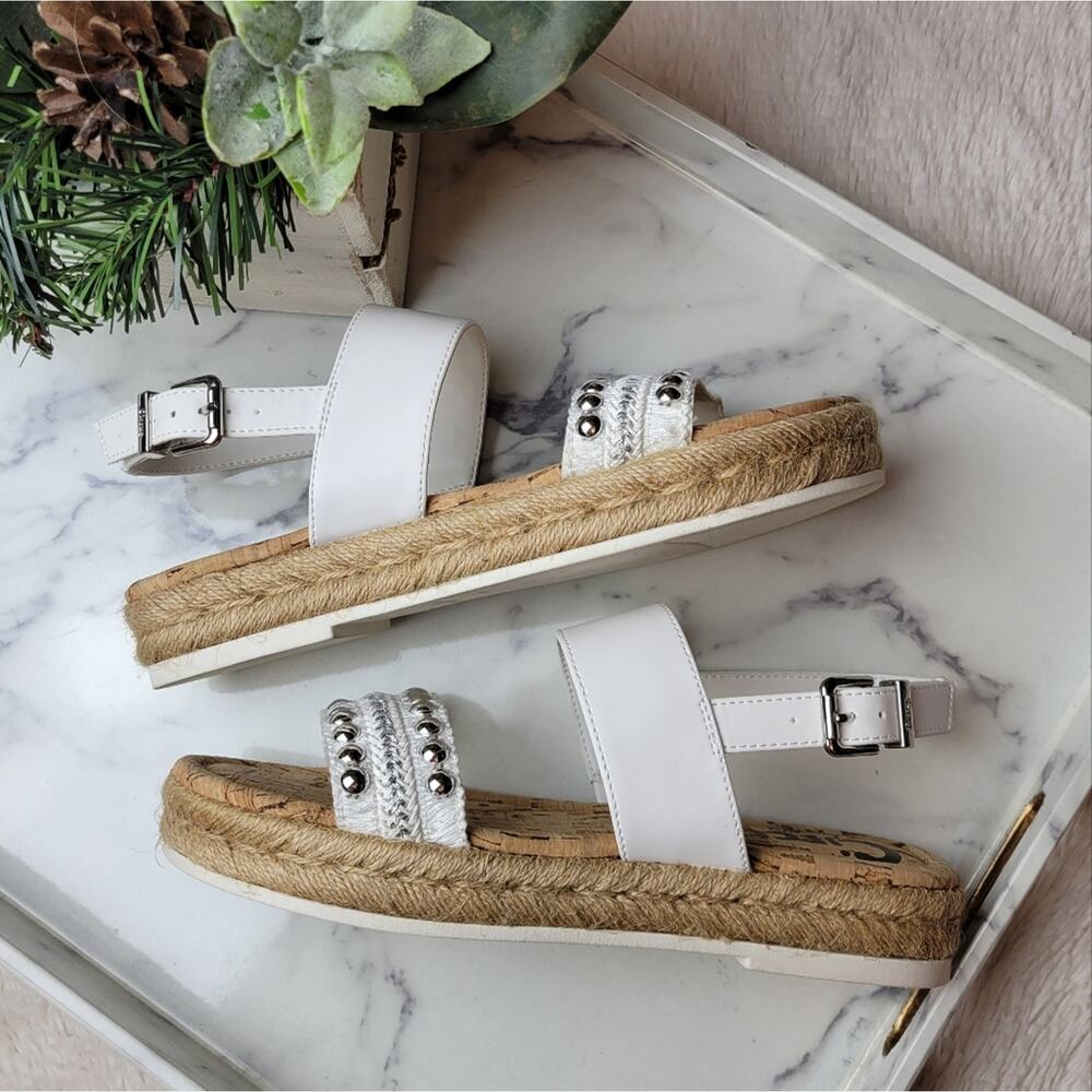 🚨NEW CIRCUS BY SAM EDELMAN Andrea White Espadrille Flatform Sandal Size 6 - Picture 5 of 11